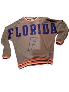 VICTORIA'S Secret Pink 5th & Ocean FLORIDA sweater embroidered Satin Letters S